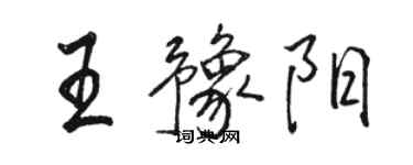 骆恒光王豫阳行书个性签名怎么写