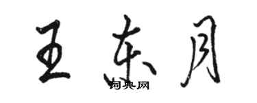 骆恒光王东月行书个性签名怎么写