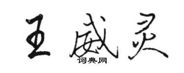 骆恒光王威灵行书个性签名怎么写