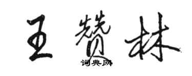 骆恒光王赞林行书个性签名怎么写