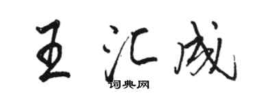 骆恒光王汇成行书个性签名怎么写