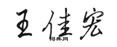 骆恒光王佳宏行书个性签名怎么写