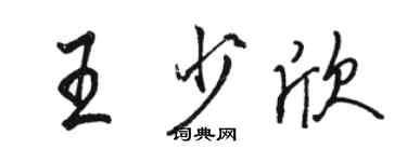 骆恒光王少欣行书个性签名怎么写
