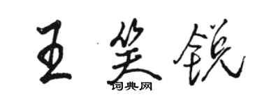 骆恒光王笑锐行书个性签名怎么写