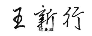 骆恒光王新行行书个性签名怎么写