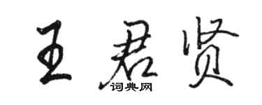骆恒光王君贤行书个性签名怎么写