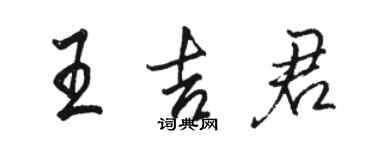 骆恒光王吉君行书个性签名怎么写