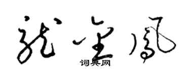 梁锦英龙金凤草书个性签名怎么写