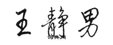 骆恒光王静男行书个性签名怎么写