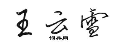 骆恒光王云雪行书个性签名怎么写