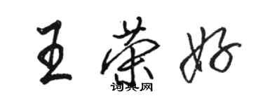 骆恒光王荣好行书个性签名怎么写