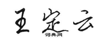 骆恒光王定云行书个性签名怎么写