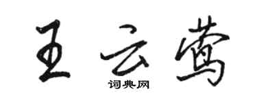 骆恒光王云莺行书个性签名怎么写