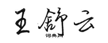 骆恒光王舒云行书个性签名怎么写