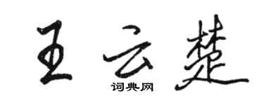 骆恒光王云楚行书个性签名怎么写