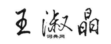 骆恒光王淑晶行书个性签名怎么写