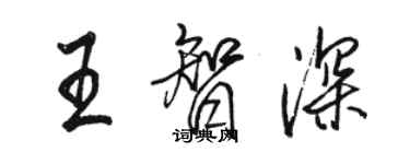 骆恒光王智深行书个性签名怎么写