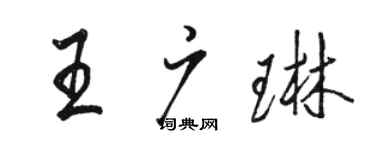 骆恒光王广琳行书个性签名怎么写