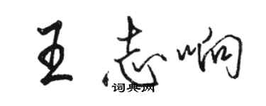 骆恒光王志响行书个性签名怎么写