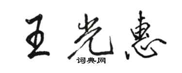 骆恒光王光惠行书个性签名怎么写