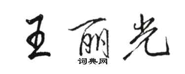 骆恒光王丽光行书个性签名怎么写