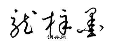 梁锦英龙梓墨草书个性签名怎么写