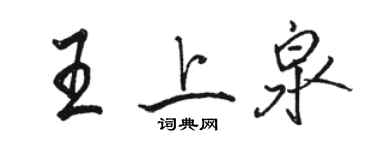 骆恒光王上泉行书个性签名怎么写