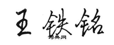 骆恒光王铁铭行书个性签名怎么写