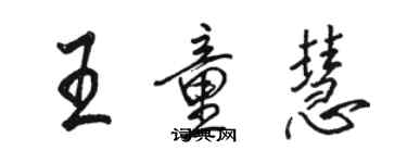 骆恒光王童慧行书个性签名怎么写