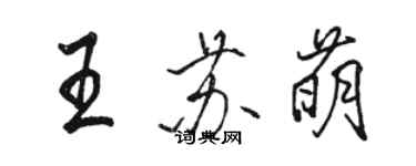 骆恒光王苏萌行书个性签名怎么写