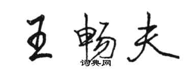 骆恒光王畅夫行书个性签名怎么写
