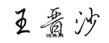 骆恒光王晋沙行书个性签名怎么写