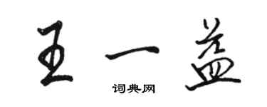 骆恒光王一益行书个性签名怎么写