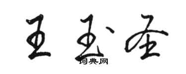 骆恒光王玉圣行书个性签名怎么写
