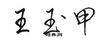 骆恒光王玉甲行书个性签名怎么写