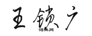 骆恒光王锁广行书个性签名怎么写