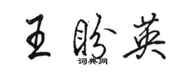 骆恒光王盼英行书个性签名怎么写