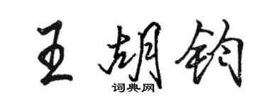 骆恒光王胡钧行书个性签名怎么写