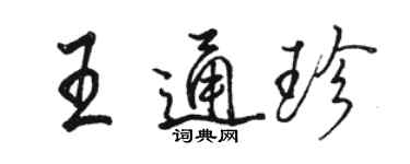 骆恒光王通珍行书个性签名怎么写