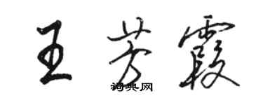 骆恒光王芳霞行书个性签名怎么写