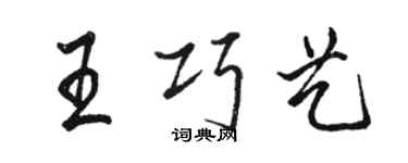 骆恒光王巧艺行书个性签名怎么写