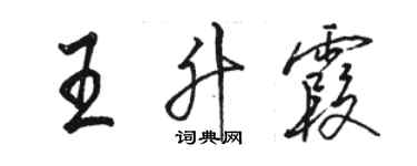 骆恒光王升霞行书个性签名怎么写