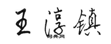 骆恒光王淳镇行书个性签名怎么写