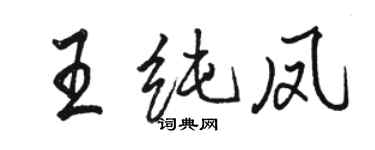 骆恒光王纯凤行书个性签名怎么写