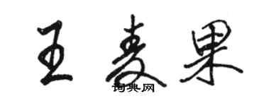 骆恒光王麦果行书个性签名怎么写