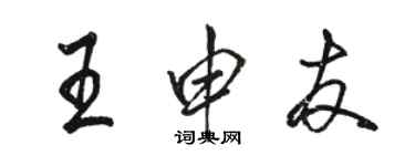 骆恒光王申友行书个性签名怎么写