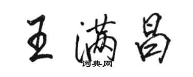 骆恒光王满昌行书个性签名怎么写