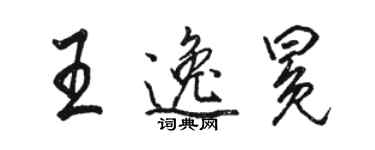骆恒光王逸冕行书个性签名怎么写
