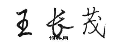 骆恒光王长茂行书个性签名怎么写