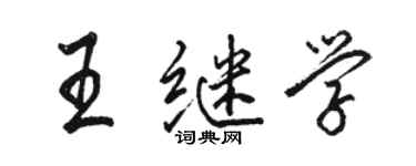 骆恒光王继学行书个性签名怎么写